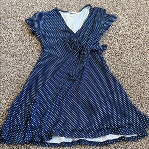 Rolla Coster Navy Polka Dot Midi Dress